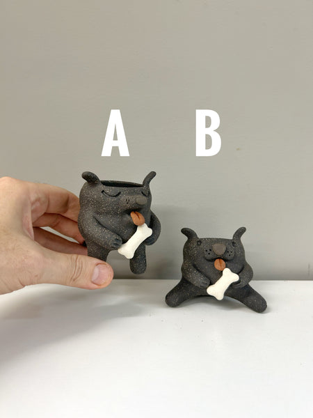 Leggy Moodies - Dog with Bone - Miniature